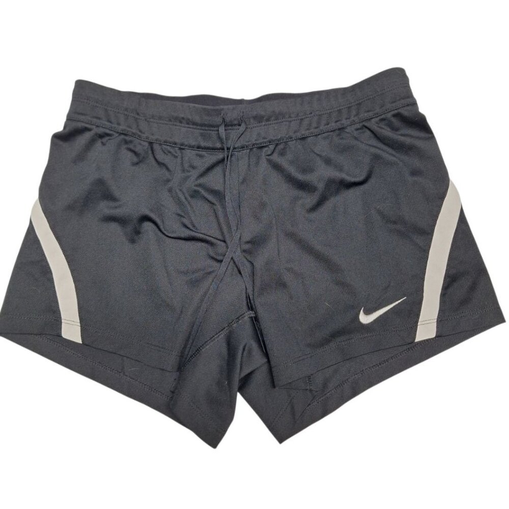 Nike Dri Fit‎ Shorts Womens Small Black White Atgletic Running Gym Breathable